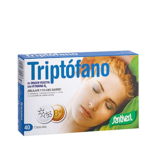 SANTIVERI – Triptófano cápsulas / 40 cápsulas a base de triptófano 100% vegetal y vitamina B6