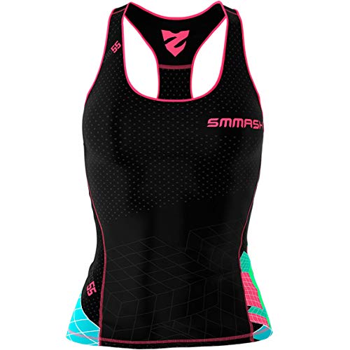 SMMASH - Camiseta Deportiva para Mujer con Tirantes para Entrenamiento de musculación, Yoga, Fitness, Tanque, Top Sportswear Ropa Deportiva de Material Antibacteriano