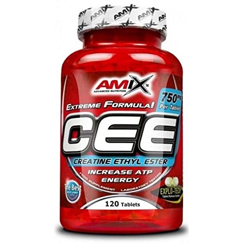 AMIX CEE- Creatine Ethyl Ester - 120 TABLETAS - Complemento alimenticio - Gran absorción - Ayuda al aumento de la masa muscular y la fuerza