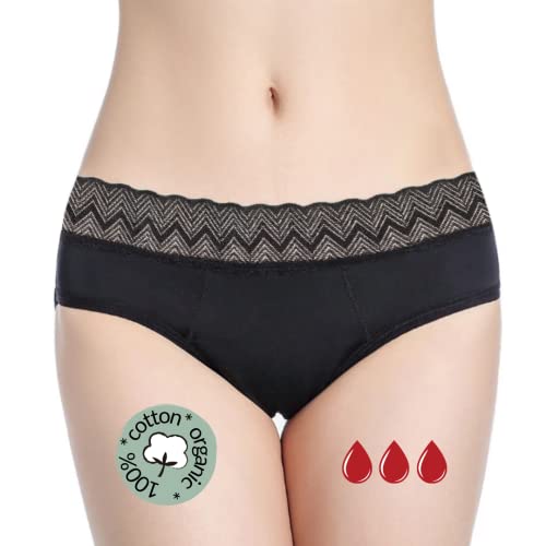 NoBlood Bragas Menstruales Flujo Abundante | Braguitas Menstraules Mujer Niñas | 12 años/4XL (Yun, L)
