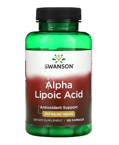Swanson Ácido Alfa Lipoico 300mg - Suplemento Antioxidante para Metabolismo Energético y Salud Celular - 120 Cápsulas