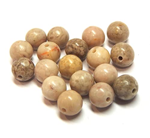 Perlas de piedras preciosas de 8 mm, piedras semipreciosas, redondas, 30 unidades, perlas con agujero para enhebrar (piedra energética Maifan)