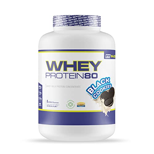MM SUPPLEMENTS - Whey Protein80-2 Kg - Black Cookies - Suplemento Deportivo Puro de Calidad - Proteína Whey - Con Lacprodan de Arla y Suero de Leche - Ayuda a Aumentar la Masa Muscular