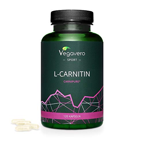L-Carnitina CARNIPURE® Vegavero® | ALTA CONCENTRACIÓN | Pre Workout | Energía + Rendimiento Deportivo | Sin Aditivos & Vegano | 120 Cápsulas