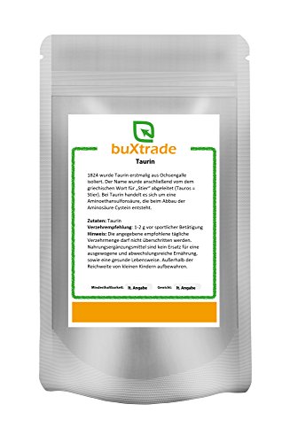 1 kg de taurina – puro/sin aditivos | polvo | aminoácido condicional esencial | suplemento dietético deportivo | nutrición vegana | Buxtrade