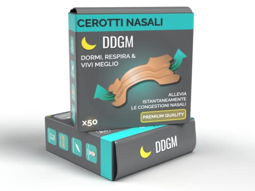 50x Tiras Nasales Antironquidos DDGM | Nasal Strips Breathe Right Deportivas para Facilitar La respiraciòn | (x50 - Small)