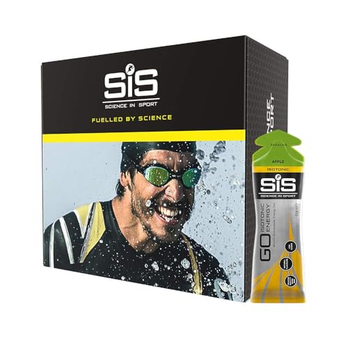 Science in Sport GO Geles Energéticos Isotónicos, 22 gr de carbohidratos, Bajos en azúcar, sabor a manzana, 60 ml por porción, Pack de 15