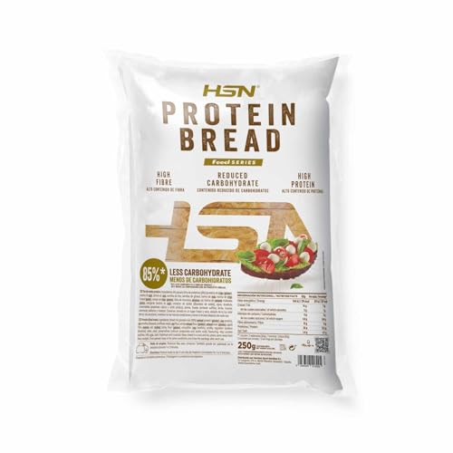 HSN Pan Proteico | 250 g - 10 Rebanadas de 25 gramos cada una – con 25% Proteínas | Apto Dieta Keto y Dieta Vegana | Sin Azúcares Añadidos, Sin OMG, Sin Lactosa