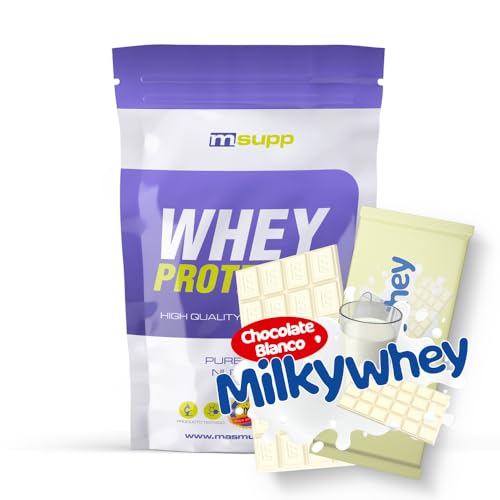 MM Supplements - Proteína Whey 80 - Bote de 1 Kg - Proteína Suero de Leche - Batido para Ganar Masa Muscular - Ayuda en la Recuperación Muscular - Sabor MilkyWhey