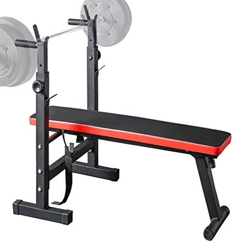 GJXJY Banco de Pesas Maquina de Fitness Banco de musculación Plegable, Maquina Gimnasio Gym Altura Ajustable con Respaldo Ajustable Carga 200kg
