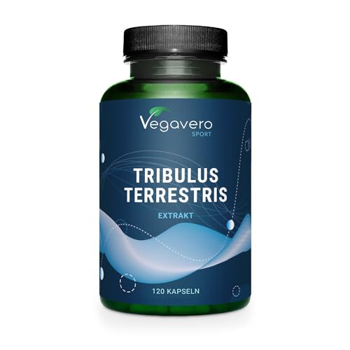 Tribulus Terrestris PURO | 10.800 mg | 90% Saponinas | Masa Muscular | Potenciador + Energizante | Testado en Laboratorio | Sin Aditivos & Vegano | 120 Capsulas | Vegavero®