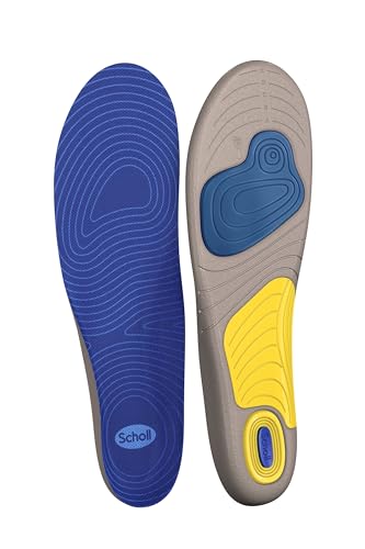 Scholl GelActiv Running Plantillas para Hombre - Zapatillas deportivas de running - Micro absorción de impactos - Actividades de alto impacto - Soporte del arco - Talla 40 a 46,5-1 para