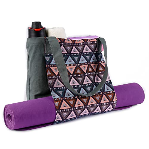 Thermikoa Bolsa Esterilla Yoga - Funda para Mujer - Tote Bag para Transportar la Colchoneta de Yoga, Pilates o Gimnasia - Ligera, Espaciosa y Práctica (Verde)