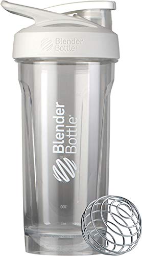 Blender Bottle Strada Shaker Cup perfecta para batidos de proteínas y preentrenamiento, 28 onzas, color blanco