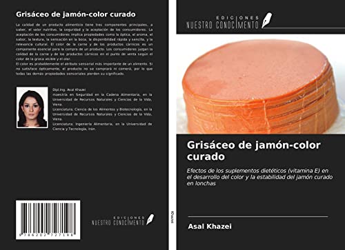 Grisáceo de jamón-color curado: Efectos de los suplementos dietéticos (vitamina E) en el desarrollo del color y la estabilidad del jamón curado en lonchas