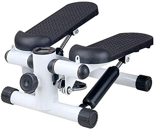 JHNEA Máquina de Step Swing, Multiusos Stepper Fitness con Pantalla Multifuncional Fitness Stepper para Ejercicio En Oficina & Casa,White