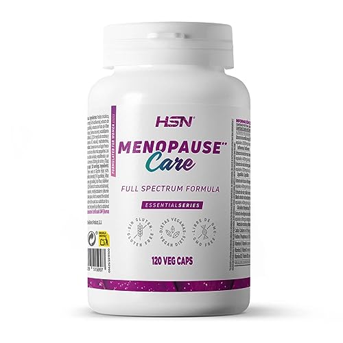 HSN Cuidado durante la Menopausia - Menopause Care | 120 Cápsulas Vegetales | Equilibrio Hormonal, Sofocos, Sudoración, Insomnio | No-GMO, Vegano, Sin Gluten