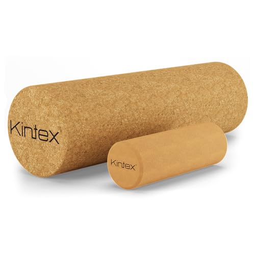 Rodillo de fascia de corcho Kintex, 33 cm o 15 cm, rodillo de masaje para automasaje, automasaje, regeneración de la fascia y los músculos, rodillo de fascia (15 cm)