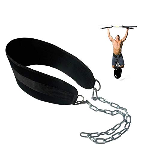 HemeraPhit Cinturón para la Barbilla Cinturón con Cadena Entrenamiento Muscular Cinturón para Levantar la Cintura Soporte para la Espalda (#2)