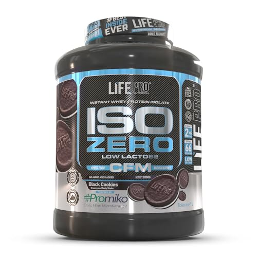 Life Pro Isolate Zero 2Kg | Alimento Deportivo de Aislado de Proteína de Suero 87%, Mejora Rendimiento Físico y Recuperación (Black Cookies, 2 kg)