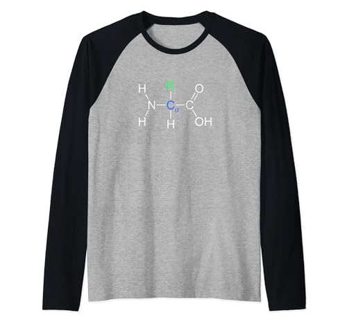 Molécula de proteínas: la ciencia se une a la fuerza y la inteligencia del fitness Camiseta Manga Raglan