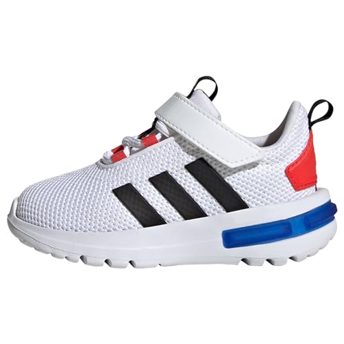 adidas Racer Tr23 Shoes Kids, Zapatillas Unisex bebé, Ftwr White Core Black Bright Red, 21 EU