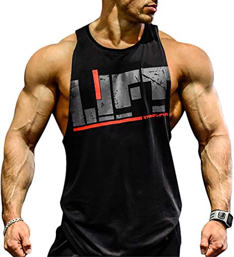 COWBI Camiseta de Tirantes Hombres Deportiva Culturismo Fitness Tank Top sSport Sin Mangas T-Shirt