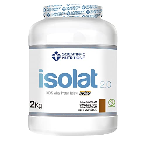 Scientiffic Nutrition - Isolat 2.0, Whey Protein, Suplemento de Proteina Aislada ISO con Lactasa, Proteina de Suero de Leche en Polvo - 2Kg, Chocolate.