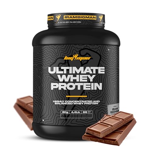 BigMan | Ultimate Whey 2kg | Proteína Concentrada de Calidad | Bcaa y Glutamina | Gran Ganancia Muscular | Recuperación Deportiva | Tonificación Muscular (Chocolate)