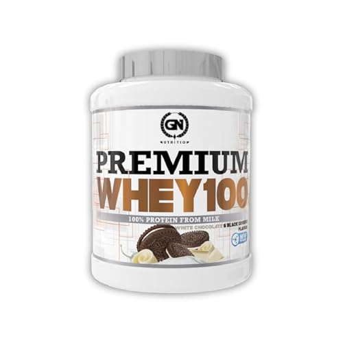 GN Nutrition - Whey Protein Premium para Musculación y Fitness | Proteína de Suero de Leche | Alta Pureza y Fácil Digestión - 2 kg (White Chocolate y Black Cookies)