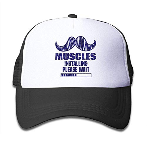 Reputation shop Muscles Installing Please Wait Youth Mesh Baseball Cap Summer Adjustable Trucker Hat