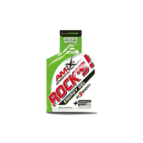 AMIX - Bebida Energética - Rock's Gel con Cafeína en Formato de 20 x 32 ml - Ayuda a Mejorar el Rendimiento Muscular - Contiene Glucosa - Sabor a Cola