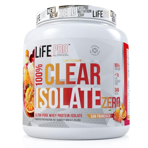 Life Pro Clear Isolate Zero 800 gr | Proteina Aislada de Suero de Textura muy Ligera y con un Aminograma muy Completo. (SAN FRANCISCO)