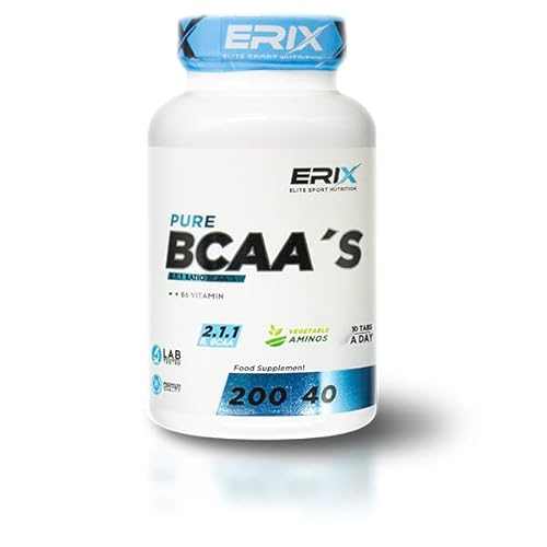 ERIX NUTRICION | BCAA 2.1.1 200 COMPRIMIDOS | Favorece la Recuperación Muscular y Ayuda a Definir los Músculos | Aporta Aminoácidos Esenciales | BCAA Glutamina - BCAA en Cápsulas