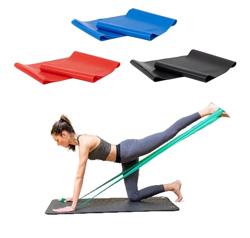 Bandas elasticas musculacion para Fitness, Yoga, Pilates, Fisioterapia y Rehabilitacion. Gomas elasticas musculacion con Diferentes Resistencia. Bandas elasticas Marca C+I. (Kit Fuerte)