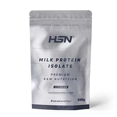 Aislado de Proteína de Leche de HSN | Sin Sabor 500 g = 17 Tomas por Envase | Milk Protein Isolate | 80% Caseína 20% Suero | No-GMO, Vegetariano, Sin Gluten, Sin Soja
