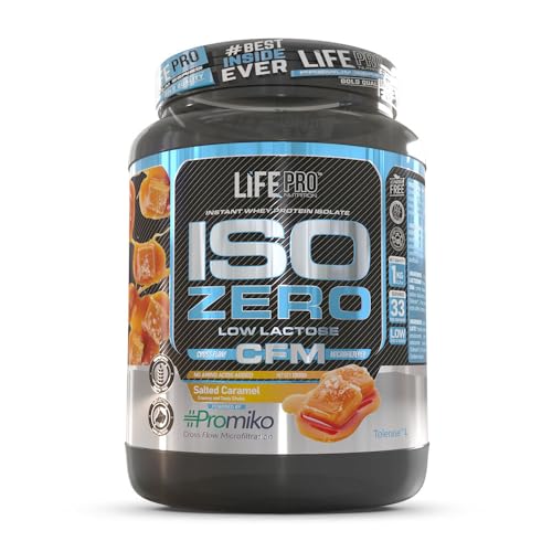 Life Pro Isolate Zero 1Kg | Alimento Deportivo de Proteína de Suero Aislada. Mejora y Crecimiento del Sistema Muscular, Aumenta Resistencia | Sin Gluten (Salted Caramel)
