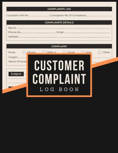 Customer Complaint Log Book: Perfect for Businesses, Sites, Waste Facilities, Commercial and Industrial Premises | Complaints & Follow Up Logbook