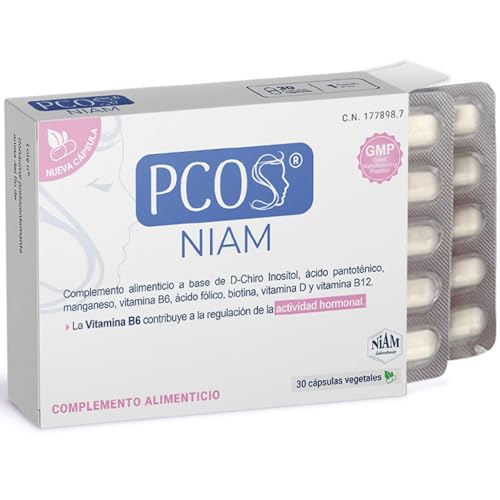 PCOS - Complemento alimenticio con D-Chiro Inositol, vitaminas y minerales - 30 cápsulas - Con Ácido Pantoténico
