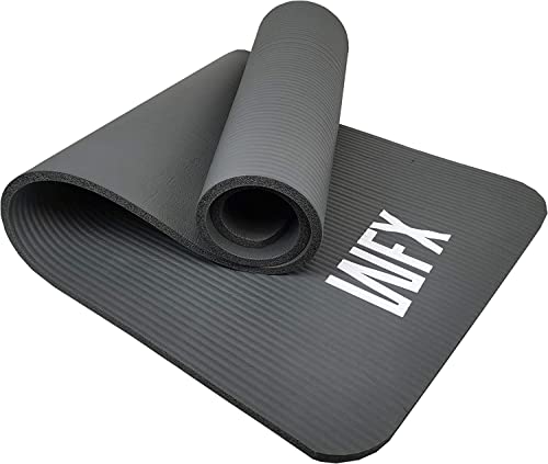 #DoYourFitness® Esterilla de fitness y yoga | Esterilla antideslizante suave y gruesa | 183 x 61 x 0,8 cm | ideal para gimnasia, pilates y yoga | Para principiantes y avanzados [gris]