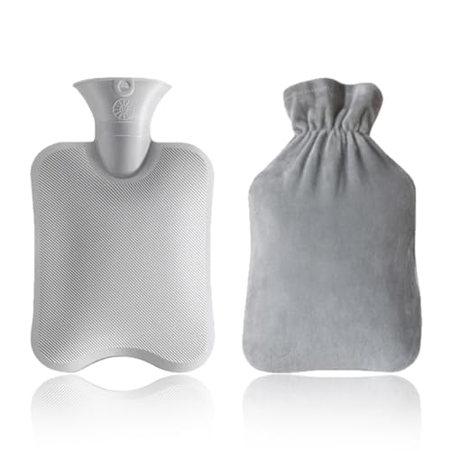 Botella térmica gnhg de 1 litro, botella térmica de peluche con tapa de peluche suave, adecuada para lesiones lumbares, dorsales y deportivas, para mujeres, hombres y niños