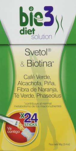 Bio3 Diet Solution - Sticks Solubles en Agua - Ayuda en el Cuidado del Peso - 24 Sticks