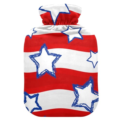 ISAOA Graffiti - Botella de agua caliente con diseño de bandera nacional americana, M