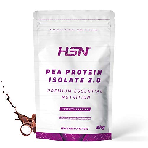 HSN Proteína de Guisante Aislada Sabor Chocolate 2 Kg = 67 Tomas | 100% Vegana | Pea Protein Isolate | No-GMO, Sin Gluten, Sin Soja ni Azúcares añadidos