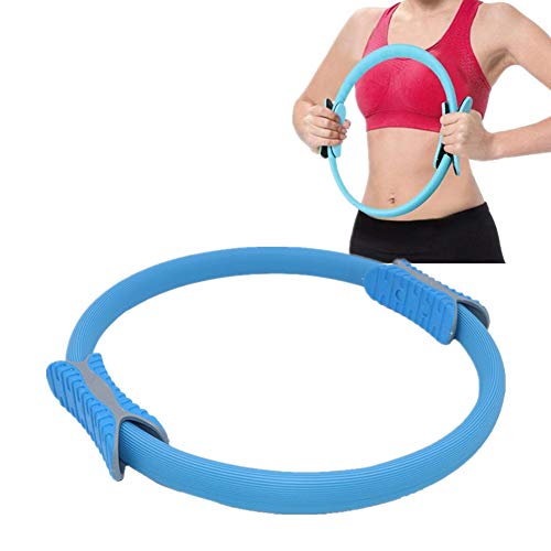 KUENG Yoga Wheel Aro Pilates Fitness Accesorios Fitness Mango Doble Reformer Pilates For Estiramiento Espalda Bolster Yoga Blue,-