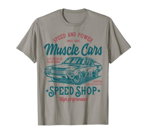 Muscle Cars Speed Shop - Velocidad y potencia Camiseta