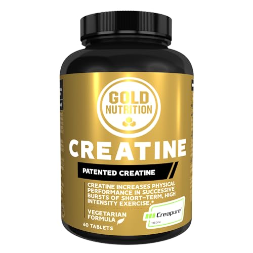 GoldNutrition Creatine Creapure 1000mg 60 comprimidos | Monohidrato de Creatina | Potencia y fuerza explosiva |