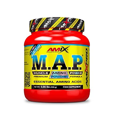 AMIX - Aminoácido en Polvo Muscle Amino Power - Suplemento Alimenticio que Aumenta la Fuerza y la Resistencia Muscular - Sabor Natural - 300 g