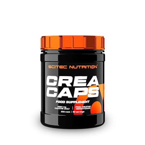 Scitec Nutrition Crea Caps, Complemento alimenticio a base de monohidrato de creatina, 250 cápsulas