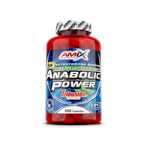 AMIX - Complemento Alimenticio - Anabolic Power Tribusten - 200 Cápsulas - Estimula la Testosterona - Aumenta la Masa Muscular - Complemento Deportivo con Tribulus Terrestris